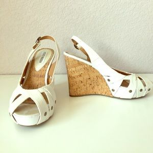 White Steve Madden Wedges